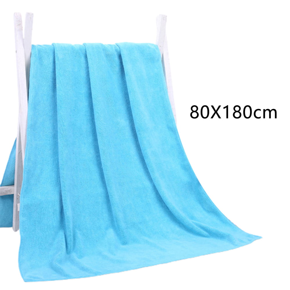 MintLimit 140*70CM Bath Towel Extra Large family bath towel Thick, Soft,  Pure color Plush and Highly Absorbent Luxury Hotel & Spa Quality Towels X1  Blue 