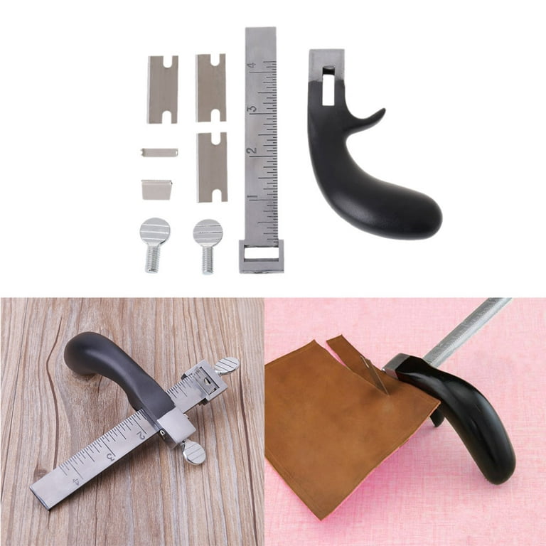 ZUARFY Professional Draw Gauge Leather Strap String Belt Cutter Hand  Cutting Leathercraft Tools Kit 
