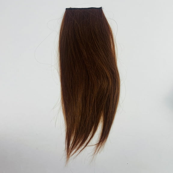 Calrui 40cm Brown Hair Pieces, Long Straight Hair Piece, Hair Extensions with Clip
