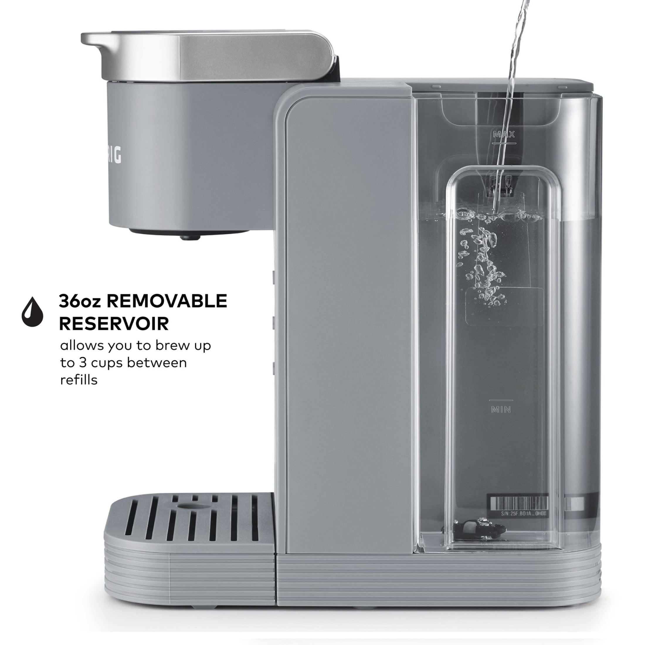 Keurig K-Express Essentials Plus, Iced and Hot Single-Serve K-Cup Pod Coffee Maker, Gray