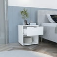 thumbnail image 3 of Depot E-Shop Adak 19.7" Nightstand with Open Shelf, White, 3 of 7
