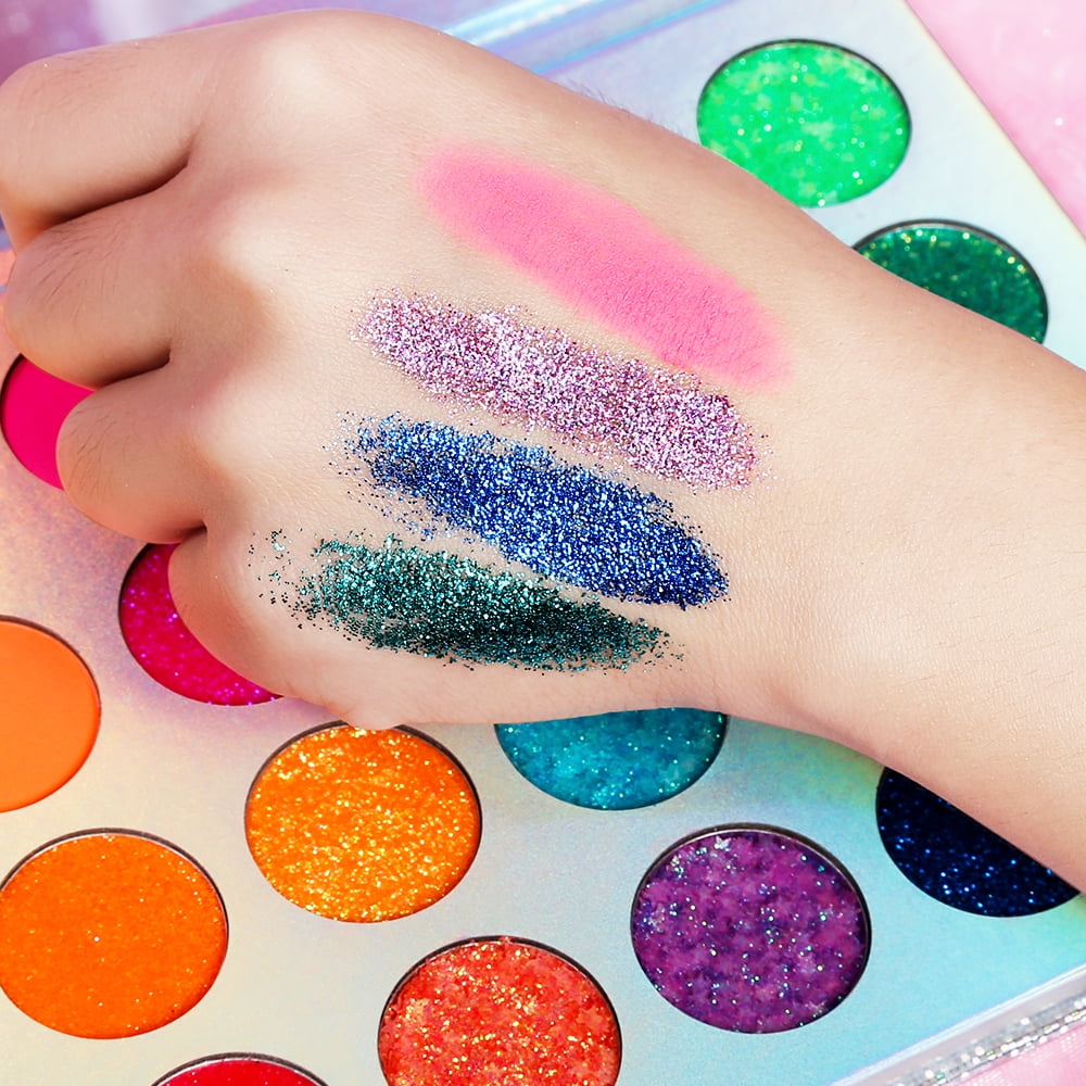 Buy Neon Eyeshadow Palette Professional Glow in the Dark,DE'LANCI