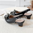 thumbnail image 4 of Viluyesy Girls Heels Dress Shoes, Pointed Toe Rhinestone Bow Slip-On Kids Party Wedding Princess Pumps Black, 4 of 6