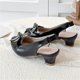 thumbnail image 3 of Sandalias de Tacón Alto para las Mujeres Punteado Strass Arco Estilo Verano Zapatos de Rendimiento para las Mujeres de la Escuela Secundaria Y los Niños, 3 of 6
