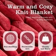 thumbnail image 6 of Chunky Knit Weighted Throw Blanket - Handwoven, Soft & Breathable, Calming, and Better Sleep, Small, 38 x 75 inches, 14 lbs, 6 of 11