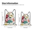 thumbnail image 4 of Kdxio Bird Butterfly Rose Print Drawstring Backpack Bag,Waterproof Draw String Back Sack, Gym Drawstring Bags Swim Bag For Unisex, 4 of 9