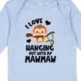 thumbnail image 3 of Inktastic Monkey I Love Hanging out with My Mawmaw Boys or Girls Long Sleeve Baby Bodysuit, 3 of 4