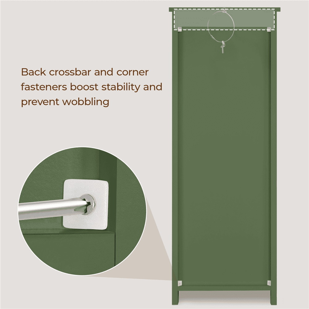 Renwick Slim Bathroom Floor Cabinet with 4 Drawers, Green