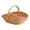 Brown, variant on Deal Countdown! Rattan Wicker Woven With Handles Portable Garden Wicker Storage Suitable For Picnics Organizing Collecting Vegetables Flower Pots Practical Home Decor