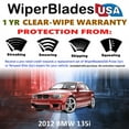 thumbnail image 2 of 2012 BMW 135i Beam Wiper Blades Wipers w/1yr Warranty (Set of 2), 2 of 5