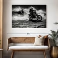 thumbnail image 3 of Elephant Stock Monochrome Racing Dirt Bike Wall Art - Horizontal Canvas Wall Art - Living Room Wall Decor - Sports Canvas - Black And Gray Decor - 48" x 32", 3 of 8