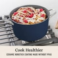 thumbnail image 4 of Calphalon Premier Ceramic Nonstick 7-Qt. Dutch Oven with Lid, Midnight Blue, 4 of 6