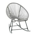 thumbnail image 2 of Outdoor Rocking Moon Chair Gray Rattan Grey, 2 of 7