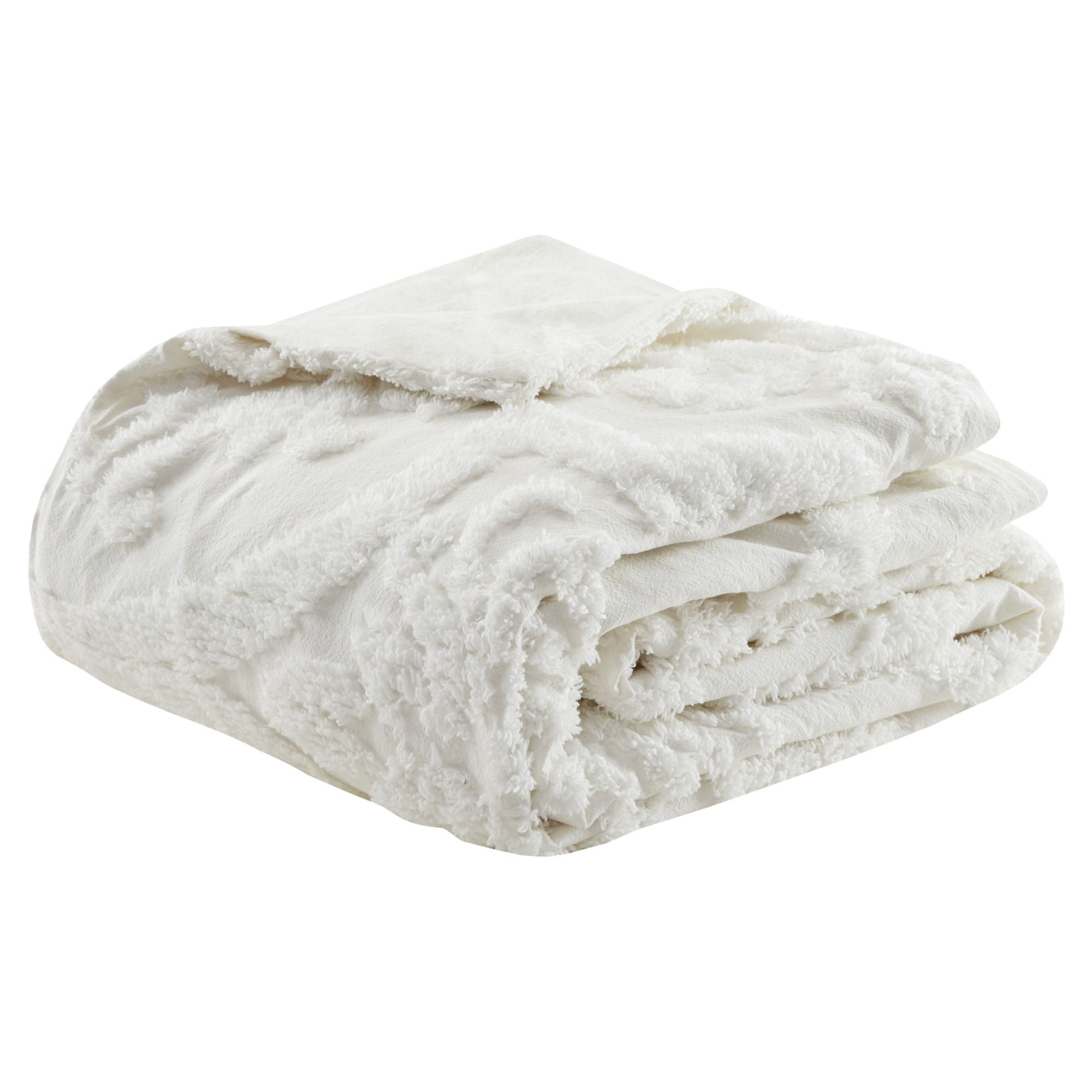 Home Essence Eugenia 3PC Tufted Cotton Chenille Damask Duvet Cover Set