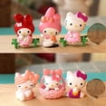 thumbnail image 4 of 6 pièces/ensemble Anime Sanrio Hello Kitty Figurine jouets mignon Kuromi Mymelody cannelle Figurine poupées enfants enfants cadeau de noël, 4 of 4