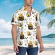 thumbnail image 3 of Balery Honey Bee Insect Camisas hawaianas de manga corta para hombre, camisas playeras de corte holgado, camisas de vacaciones con botones,Small, 3 of 7