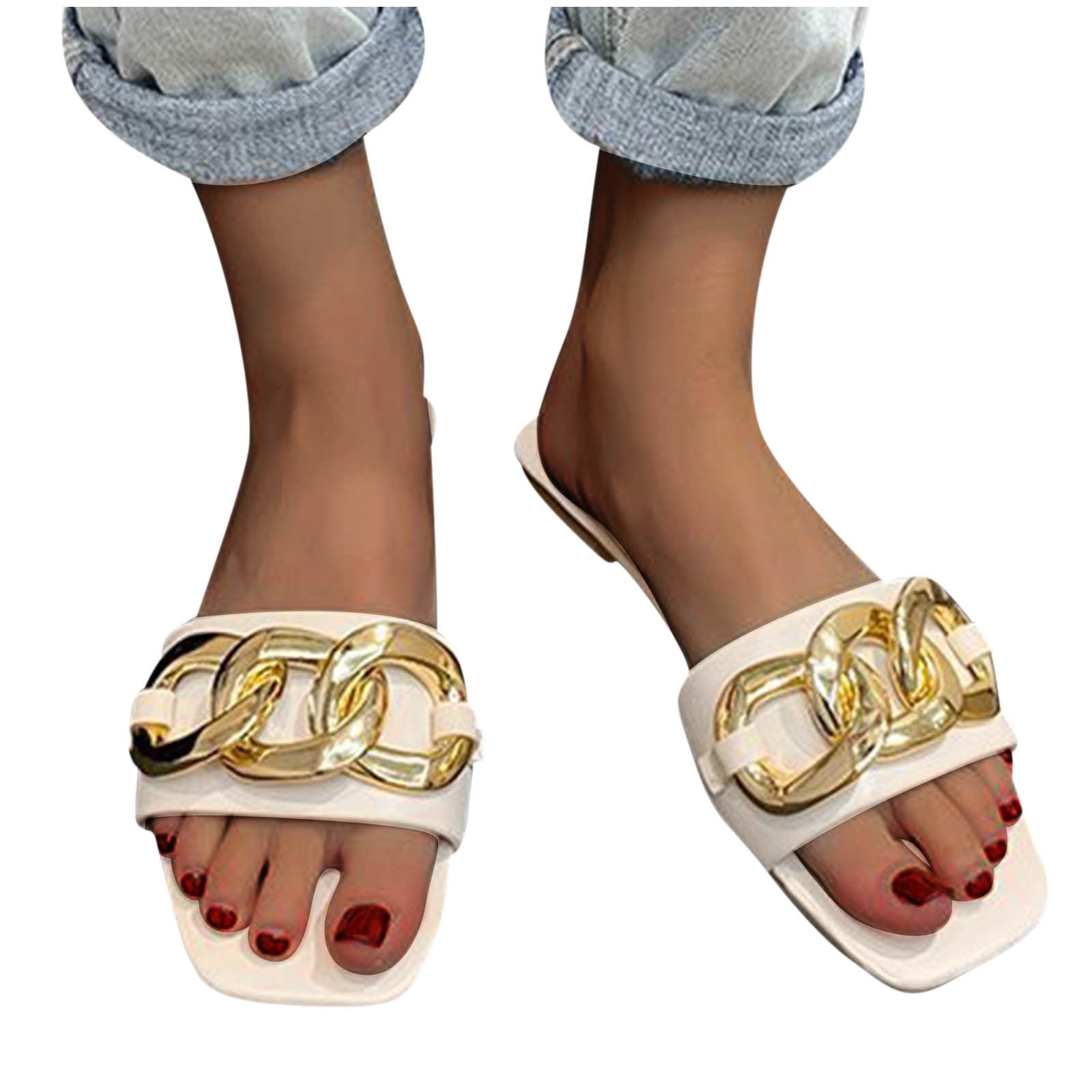 Platform Slippers Women Wedding Shoes Summer 2023 High Heels Slides Ladies  Slippers Gold Black, Silver Plus Size 32 43 Shoe Size 42 Color gold 10cm