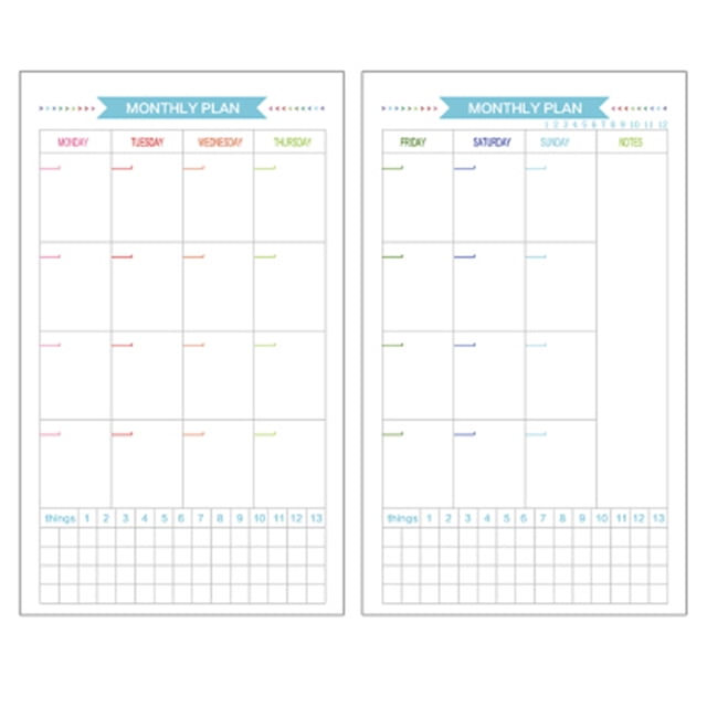 Miangastore Lined Refill Papers Assorted Color 40 Sheets 8.3 x 5.5 x 0.6in