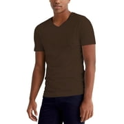 Hat and Beyond Mens Heavyweight Basic Short Sleeve V-Neck T-Shirts Solid Color, Up to 5XL