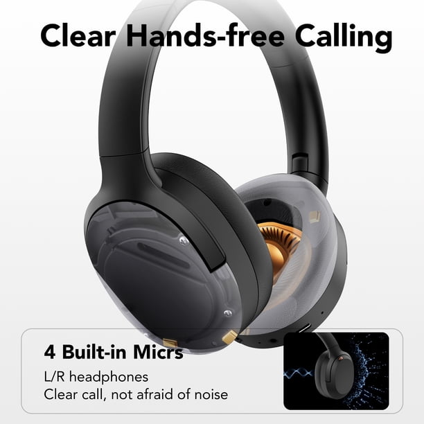 Active Noise Cancelling Headphones, -45dB Bluetooth Headphones 5.4