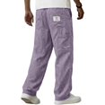 thumbnail image 3 of Yungyresw Men's Solid Linen Casual Pants Breathable Lightweight Athletic Trousers With Multi Pockets Relaxed Fit Work Trousers Purple XL, 3 of 5