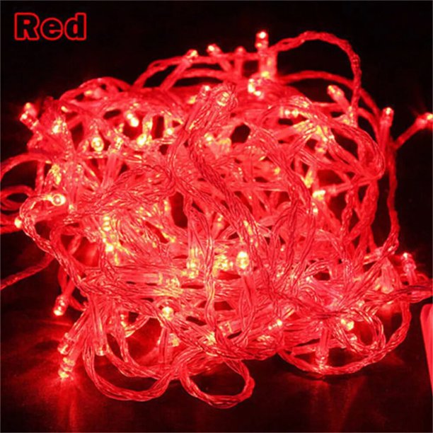 Guirnalda de luces LED de 10M, 100 luces LED de hadas, lámpara para árbol de Navidad, iluminación impermeable para decoración del hogar, fiesta, boda y exterior