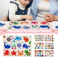 thumbnail image 2 of Wooden Puzzle Puzzle Early Education Toys Number Alphabet Puzzle O2Z3, 2 of 9