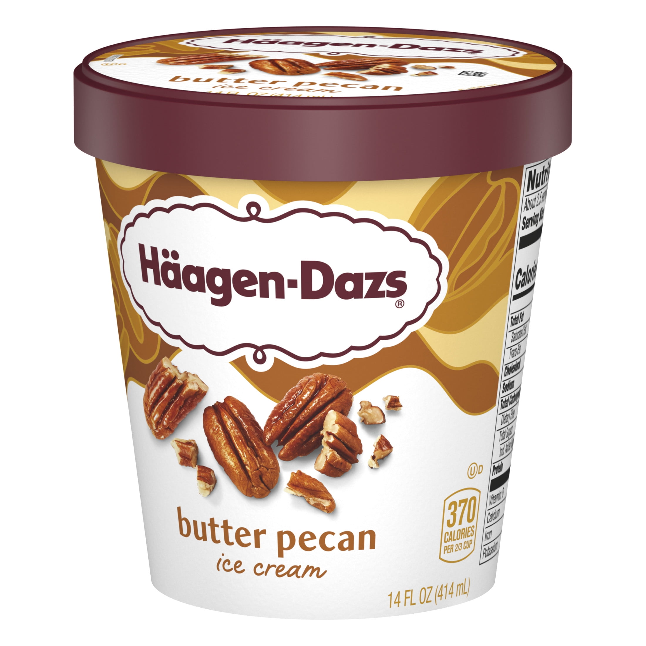 Haagen Dazs Butter Pecan Ice Cream, Gluten Free, Kosher, 14 oz