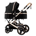 thumbnail image 1 of Petit B612 Luxury Baby Stroller 2 in 1 with Bassinet Mode Foldable Infant Stroller High Landscape Reversible Stroller Travel Pram Baby Carriage (Black), 1 of 5