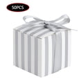 thumbnail image 2 of Juego de 50 piezas para regalos de boda y decoraciones de fiesta Adorables mini cajas de dulces a rayas, 2 of 8