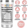 thumbnail image 2 of Teacher Day Gifts, Teacher Birthday, Teacher Gifts for Women Men - Teacher Appreciation Gifts, Gifts for Teacher from Students, Appreciation Week - 20 Oz Tumbler Mug/Cup, 2 of 6