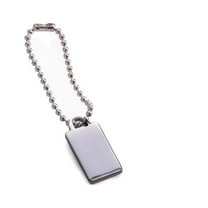 Silver Plated Engraving ID Tag.
