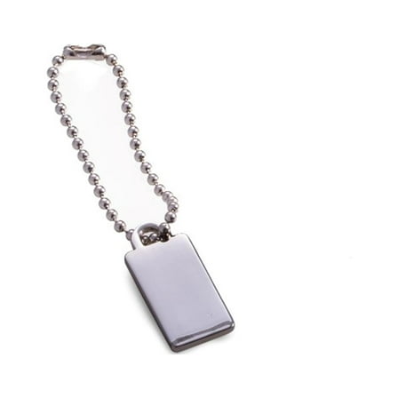 Silver Plated Engraving ID Tag.