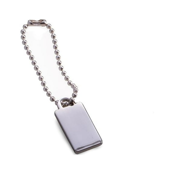 Silver Plated Engraving ID Tag.