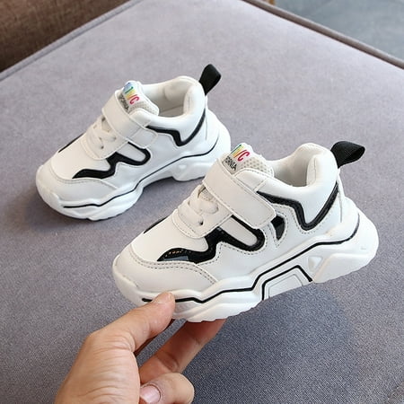 

Fidelma Baby Shoes Gift Toddler Infant Kids Boys Girls Bling Breathable Sport Running Shoes Black-29