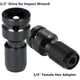 thumbnail image 3 of Paquete de 2 adaptadores de vaso hexagonal de 1/2" cuadrado a 1/4", convertidor de mandril de trinquete de impacto de liberación rápida y vaso portapuntas de destornillador, 3 of 5