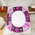 thumbnail image 5 of Homewish Pink Tribal Aztec Full Size Sheets, Boho Hippie Triangle Bed Sheets, Teens Kids Adult Men Women Sheet Sets, Luxury Bedroom Decor, 4 Pieces, 5 of 7
