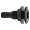 thumbnail image 1 of Qiilu Thru Hull Fitting 3/4 Boat Through Hull Connector 3/4in ABS Plastic Hose Coupling Drain Outlet Accessory, 1 of 8