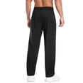 thumbnail image 3 of GIRUNS Men's Sweatpants Quick Dry Running Workout Athletic Pants with Zip Pockets Black L, 3 of 8