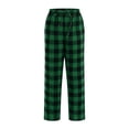 thumbnail image 6 of Pandaie 7-18Y Pajama Pants for Girls Boys Long Sleep Soft Pj Bottoms Drawstring Elastic Waist Plaid Lounge Trousers with Pocket Green, 6 of 8
