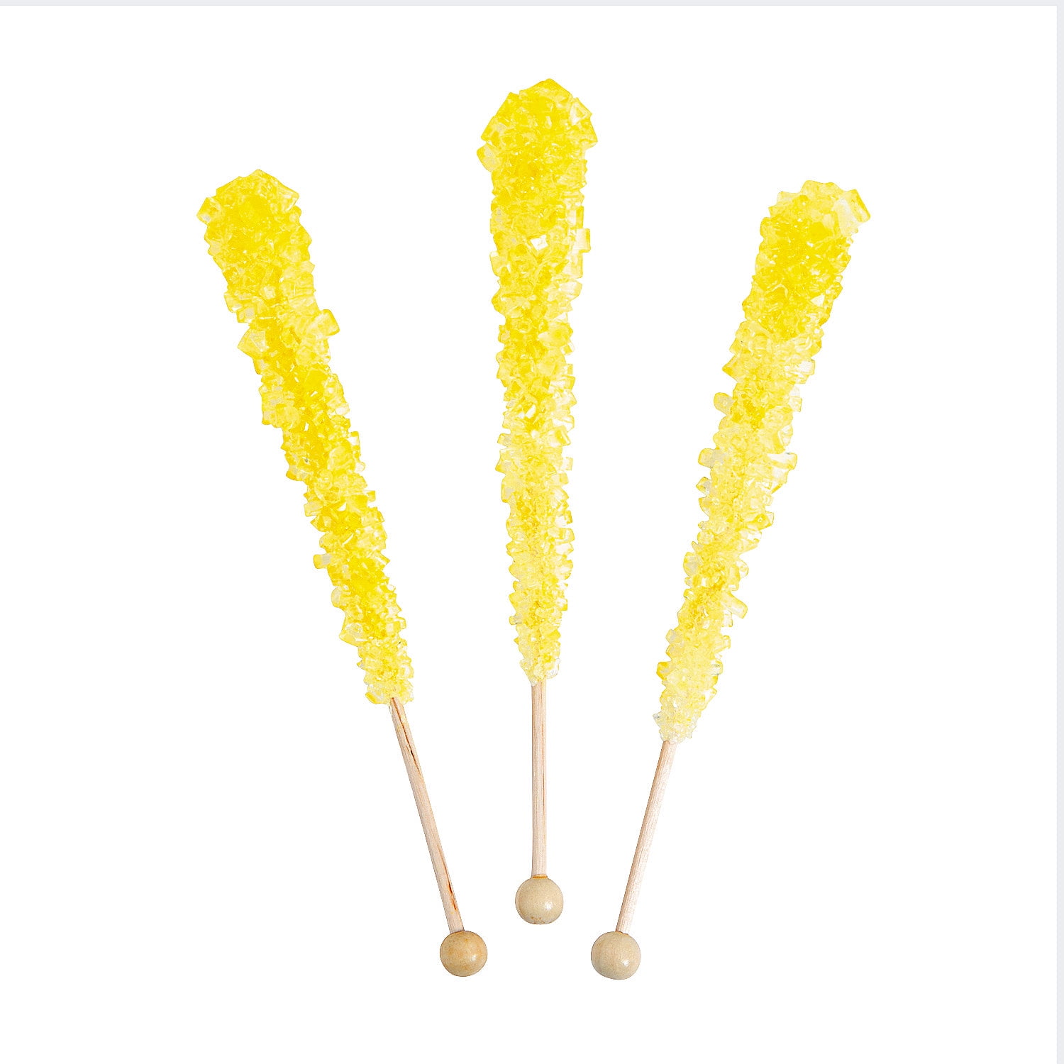 Yellow Rock Candy Pops Edibles 12 Pieces