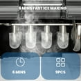 thumbnail image 5 of LHRIVER Countertop Ice Maker, Self-Cleaning Portable Ice Maker Machine with Handle, 9 Bullet-Shaped Ice Cubes Ready in 6 Mins, 26Lbs/24H with Ice Scoop and Basket for Home/Kitchen/Party-Red, 5 of 7