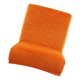 thumbnail image 4 of Funda de asiento para silla de comedor con respaldo corto de terciopelo y licra, funda para taburete de bar Naranja, 4 of 8