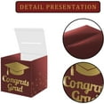 thumbnail image 4 of Graduation Card Box Holder, Congrats Grad Foldable Cardboard Decorations Box for Graduation Party Decoration and Grad Parties (Maroon), 4 of 10