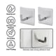 thumbnail image 3 of Impermeable de acero inoxidable toalla adhesiva gancho de baño gancho adhesivo, 3 of 5