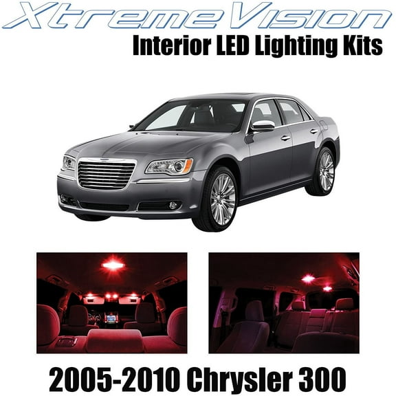 XtremeVision Interior LED for Chrysler 300/300C 2005-2010 12 pcs Red Interior LED Kit   Installation Tool