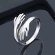 thumbnail image 2 of 2pcs Durable 925 Sterling Silver Adjustable Hug Ring for women Grandmom Granddaughter Love Hug Embrace Open infinity Ring Girls Gift, Anniversary Stat, 2 of 4