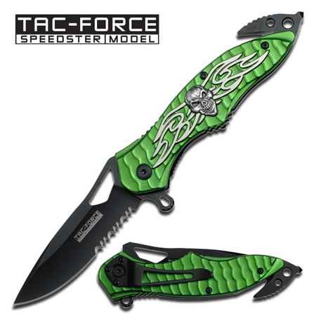 UPC 100000917831 product image for Tac Force TF-734GN Tactical Assisted Opening Folding Knife, 4.5-Inch Closed Mult | upcitemdb.com