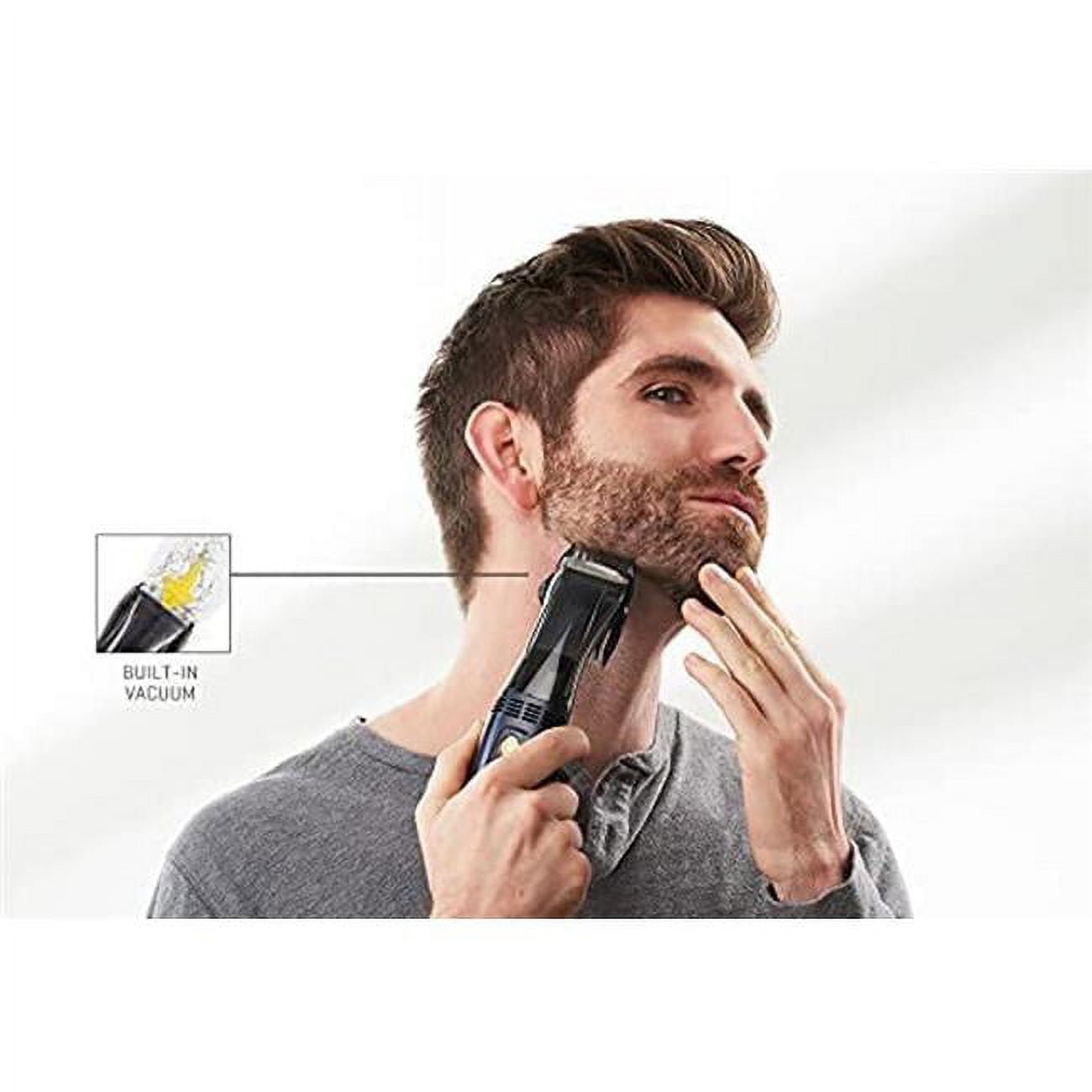 Dr Pillow BK3720 Titanium Portable Build-in Vacuum Storage Compartment Fine Tooth IGIA Mess Hair Trimmer Trim