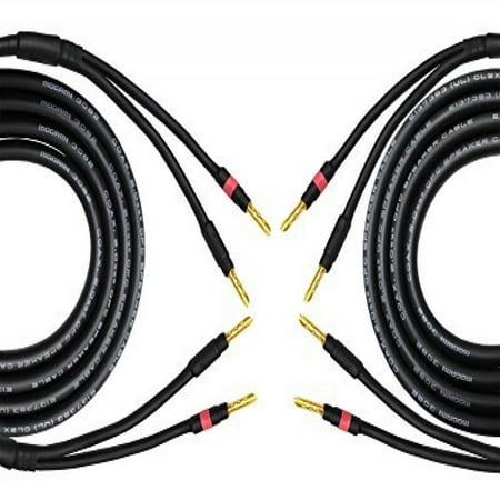 15 Foot Pair of Mogami 3082 Superflexible Coaxial 15 AWG Audiophile Speaker Cables - Terminated With Gold Plated Banana Connectors - (2 Cables, 15 Foot Each & 2 Banana plugs on each (Best 15 Foot Sailboat)
